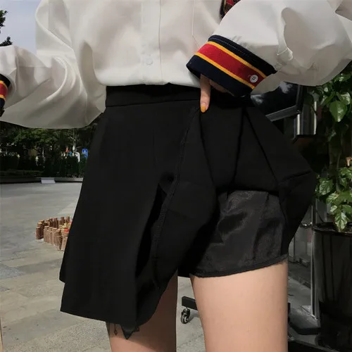 

Summer Fashion Brief Full Sleeve Preppy Style Two Piece Set Chic Striped Single Breasted Peter Pan Collar Two Piece Women