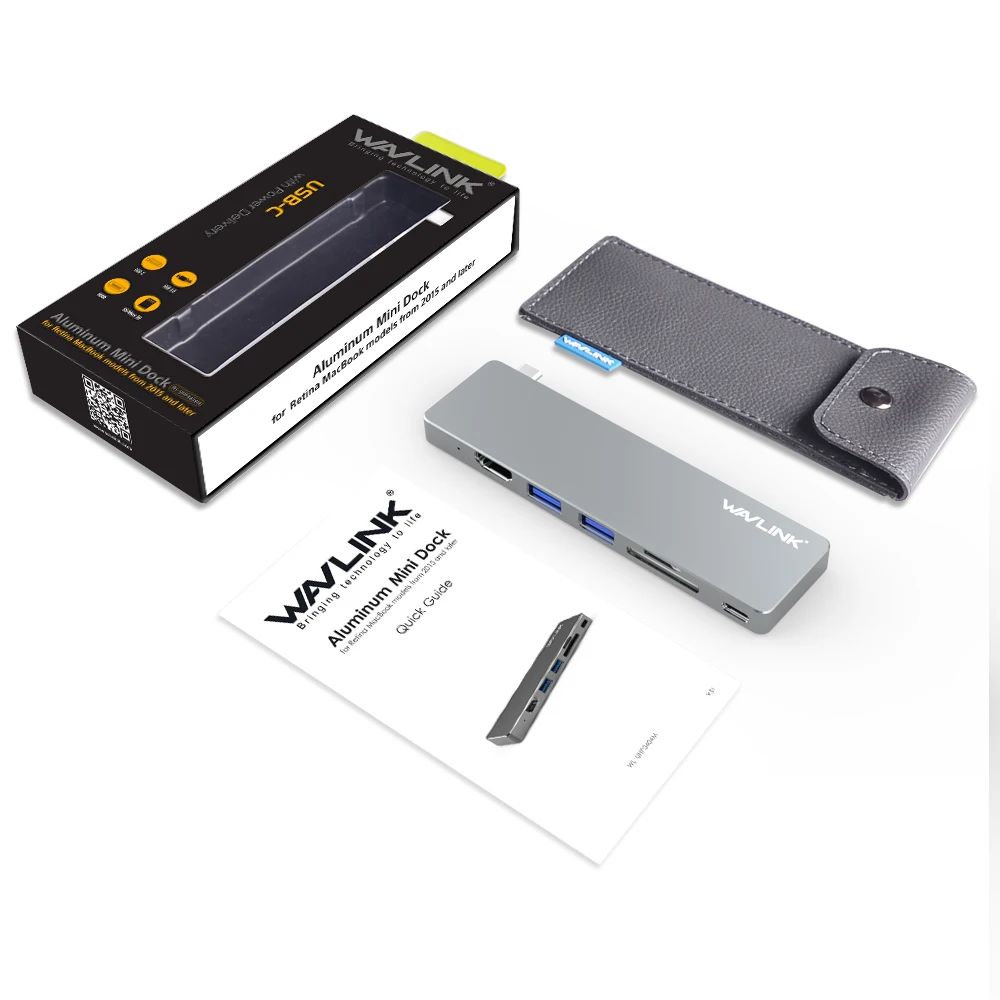 Wavlink usb-хаб 3,0 USB-C порт к HDMI 4k видео USB3.0 SD и TF/Micro SD кардридер мини док-станция для MacBook Pro USB порты
