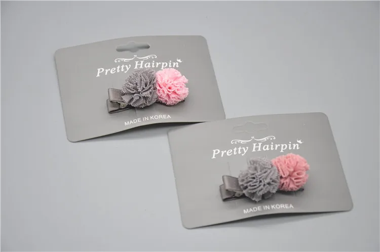 

Wholesale Boutique 20pcs Fashion Gauze Patchwork Pom Pom Hairpins Solid Color Ball Hair Clips Princess Headwear Hair Accessories