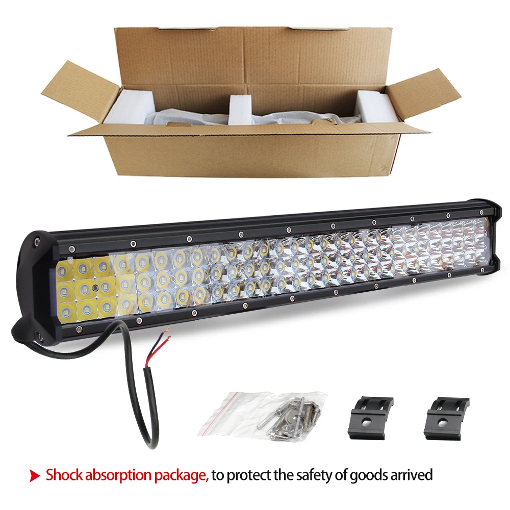 CO светильник 20 дюймов 4X4 Led бар 7D 252 Вт 12В 24В прямой Светодиодный точечный для