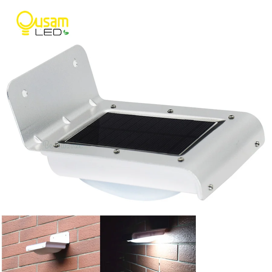 Настенный светильник на солнечных батареях PIR датчик движения свет 16 светодиодов