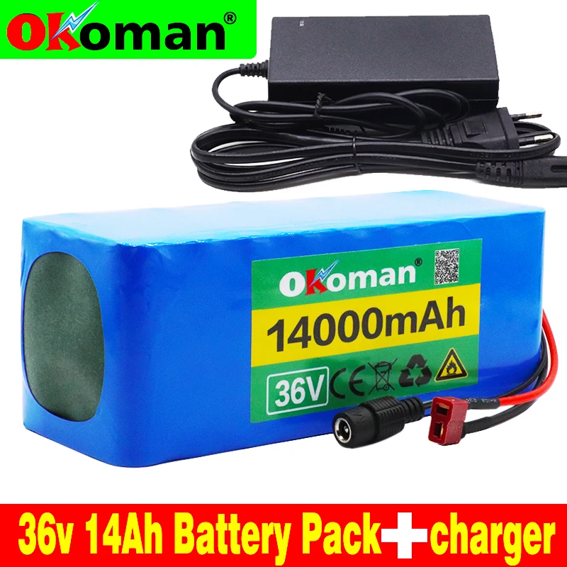 36V батарея 10S4P 14Ah 18650 литиевая 500W высокой мощности 42V 14000mAh Ebike Электрический