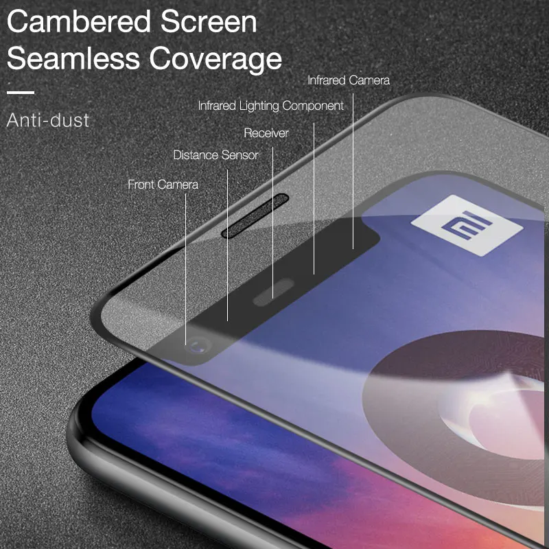 Защитное стекло CAFELE 4D для Xiaomi Mi 10 pro закаленное 9H HD прозрачная защитная пленка