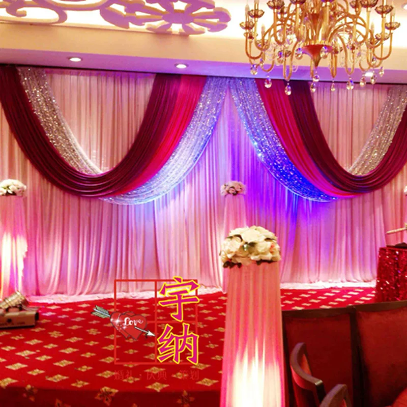 Свадебный фон 3x6 м занавеска свадебные драпировки с блестками для детской