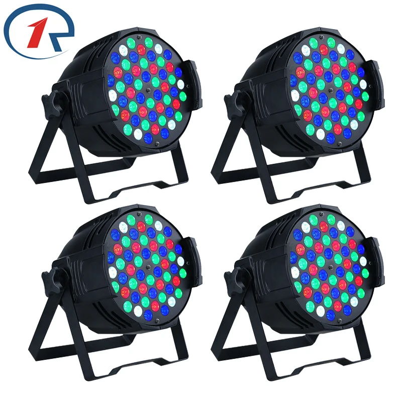 

ZjRight 4pc/lot 30W 4 in 1 RGBW 54 LED Par lights DMX512 profession stage lighting party Disco concert Fast ship wedding lights