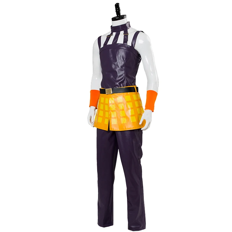 Костюм для косплея ROLECOS JoJo необычное приключение Ghirga Narancia фиолетовый полный