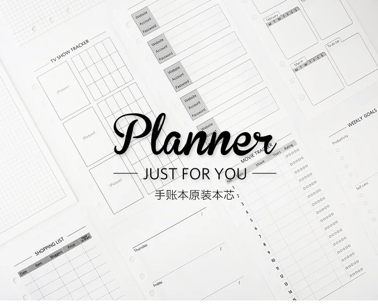 Nover Spiral notebook A6 наполнитель бумаги Дневник Книга внутреннее ядро для Filofax внутренние страницы для спирального планировщика офисные и школьные принадлежности