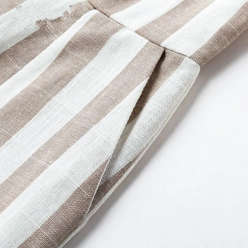 Модные Повседневные полосатые женские комбинезоны с регулируемым ремешком