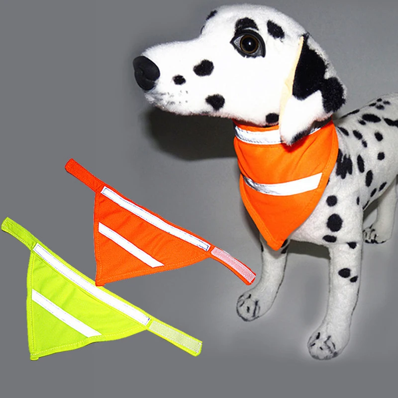 Детская безопасность Отражающие флуоресцентные собака треугольные повязки