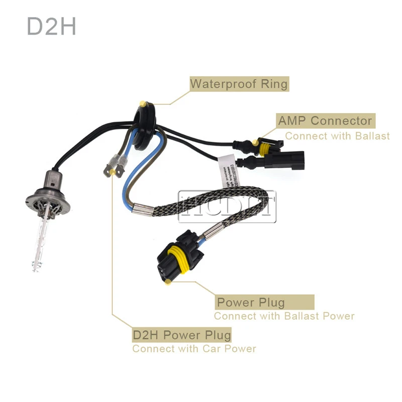 HCDLT 45W D2H HeartRay HID ксеноновые лампы 4800K 5800K быстрая яркая лампа для 55W автомобиля свет