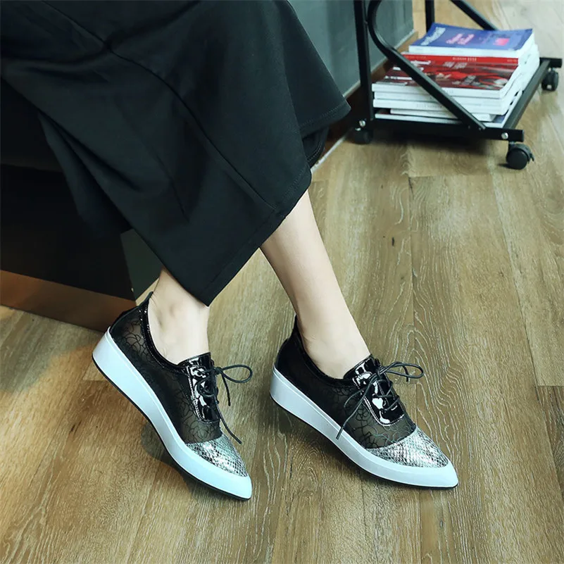 Женская обувь на плоской подошве FEDONAS повседневная из натуральной кожи с острым