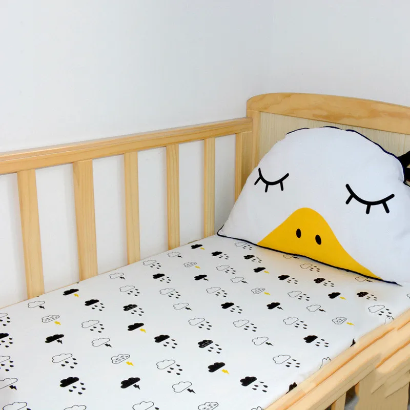 fitted sheets 9 Детская простыня из хлопка для кроватки, мягкий матрас для детской кровати, защитный чехол с рисунком для новорожденных, простыня для кроватки, размер 130*70 см - Цвет: fitted sheets 9