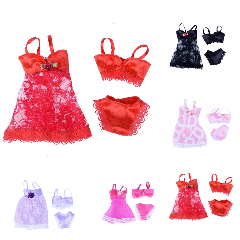 Горячее предложение 3 шт. (платье + бюстгальтер нижнее белье) сексуальные