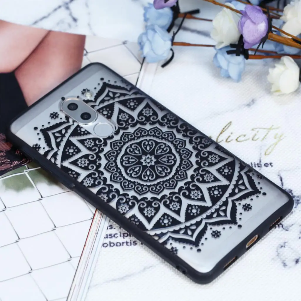 Чехол для Huawei Honor 6X 5 &quot3D рельефный сексуальный цветок TPU + PC задняя крышка GR5 2017/Mate 9