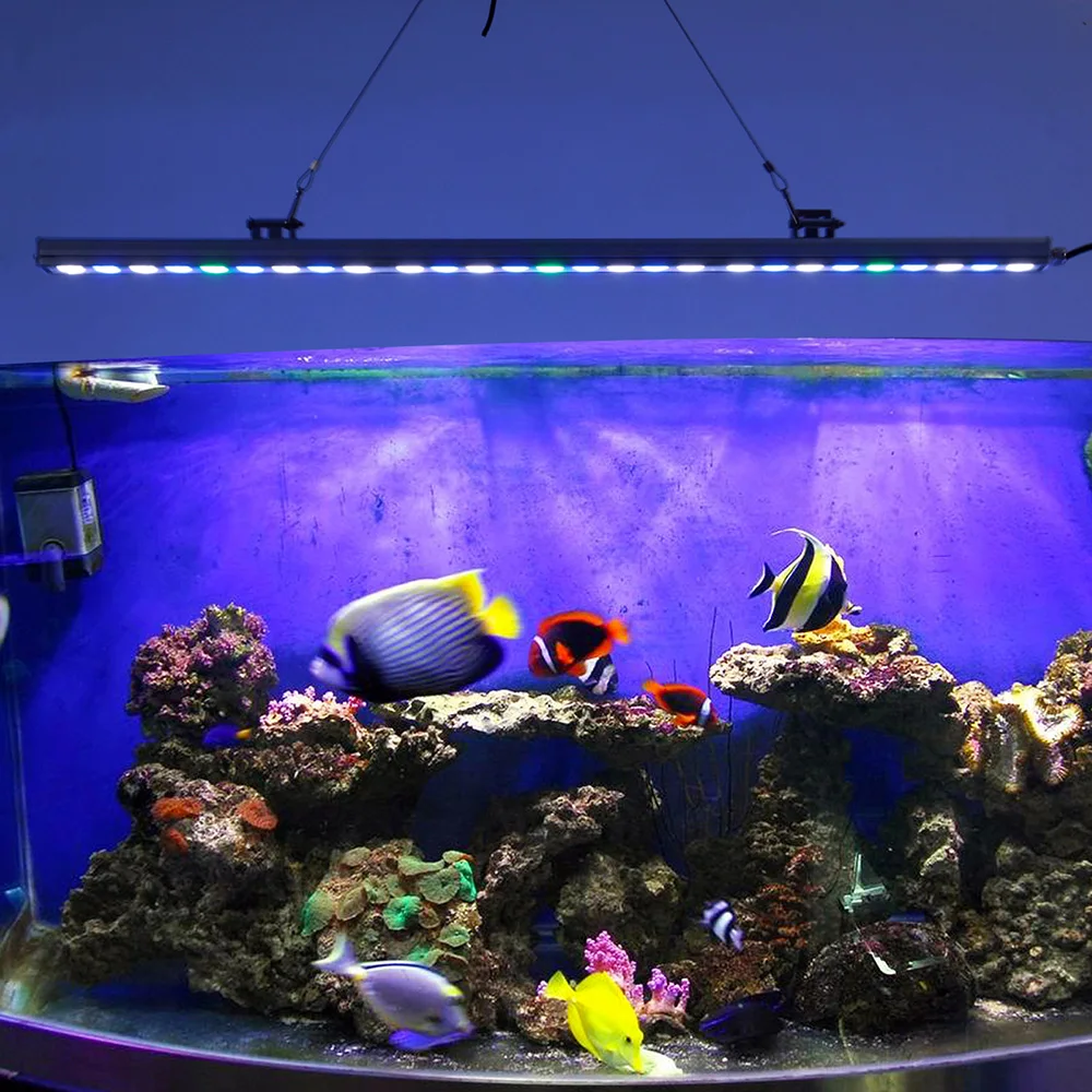 Морской аквариума свет бар 54 Вт 81 108 полный синий/белый синий UV Led аквариум stio
