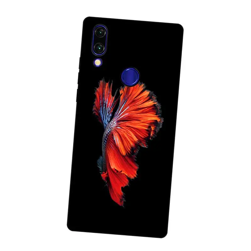 N270 Betta Fish Black Silicone Case Cover For Xiaomi Redmi Note 3 4 4X 5 5A 6 7 Pro Global |
