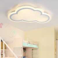 modern minimalist ultra thin cloud acrylic led ceiling light creative personality white iron children room lighting ac110 240v