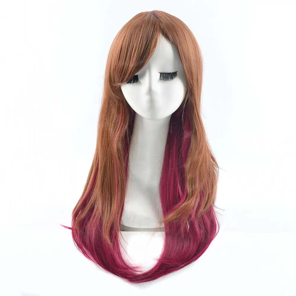 65 см Коричневый Бордовый Смешанный Цвет Длинные Прямые Дешевые Теплостойкий