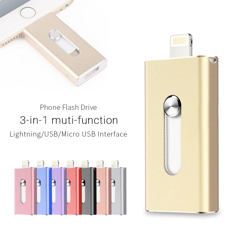 Microflash Usb флэш накопитель для iphone 6/6S/7/7plus/5/5S/5C/ipad 8 Гб оперативной памяти 16