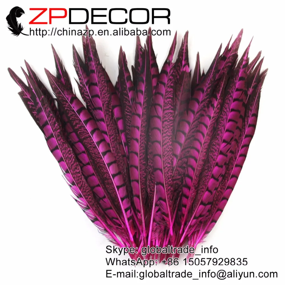 Ведущим поставщиком zpdecor 30-35 см(12-14 дюймов) 50 шт./лот пикантные Хорошее качество окрашенная леди Амхерст хвост перья для свадебного декора