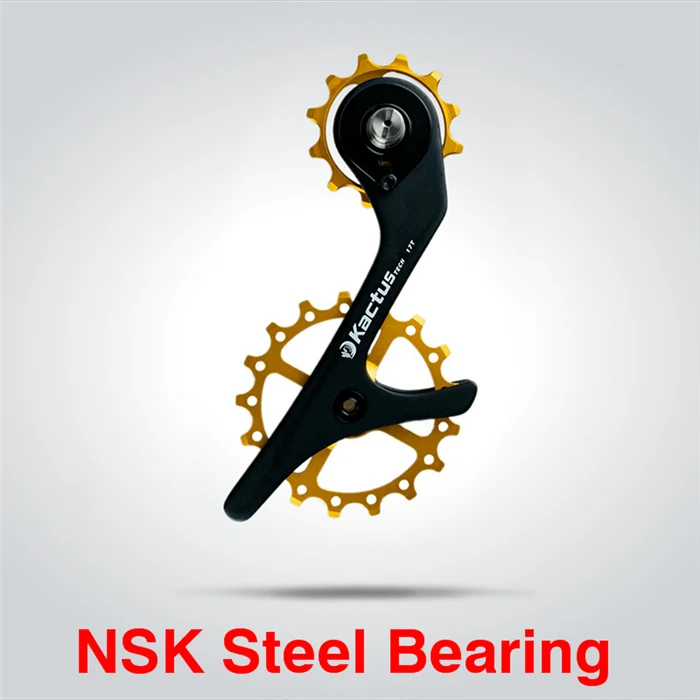 NSK Steel Bearing 17T керамический подшипник из углеродного волокна переключатель передач колесо заднего направляющая переключателя скоростей колесо для SHIMANO 9100/9150/R8000/R8050 - Color: NSK Steel Bearing