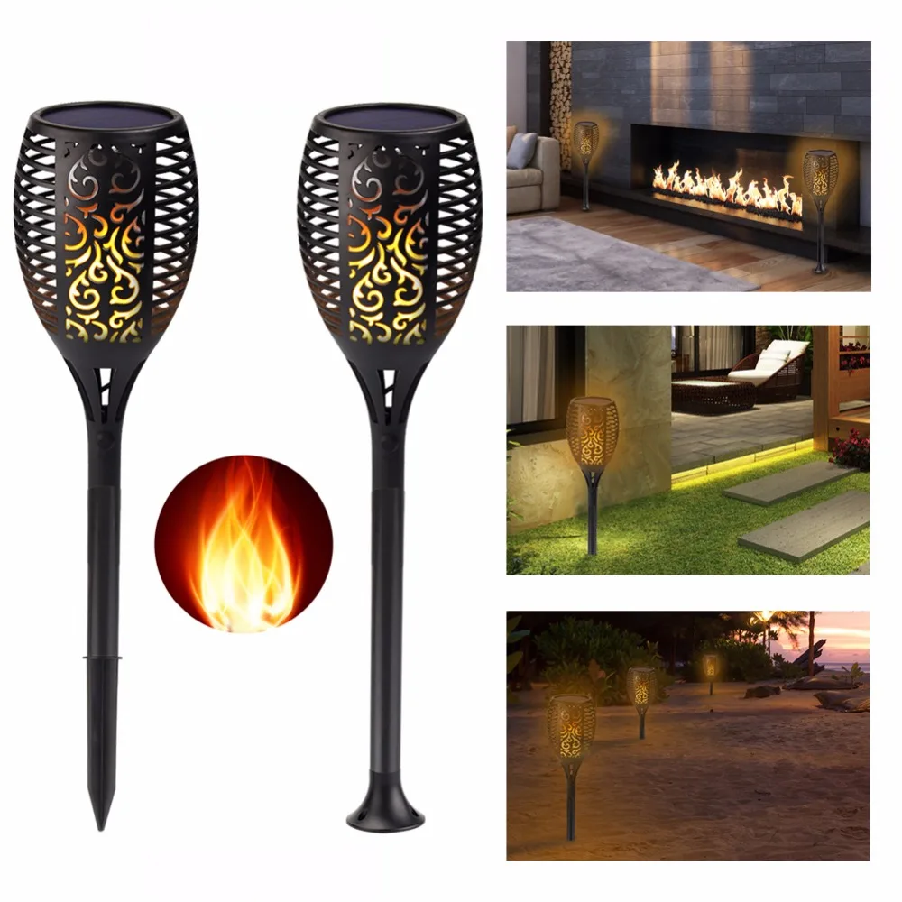 4 шт. новый Солнечный свет пламени на солнечных батареях Мерцающая лампа