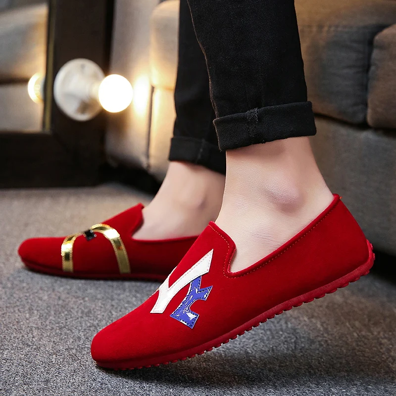 Men Slipony Flats slip-on Moccasins Retro British men's Boat shoes Loafer Chaussure Hombre man Casual Gommino Driving | Обувь