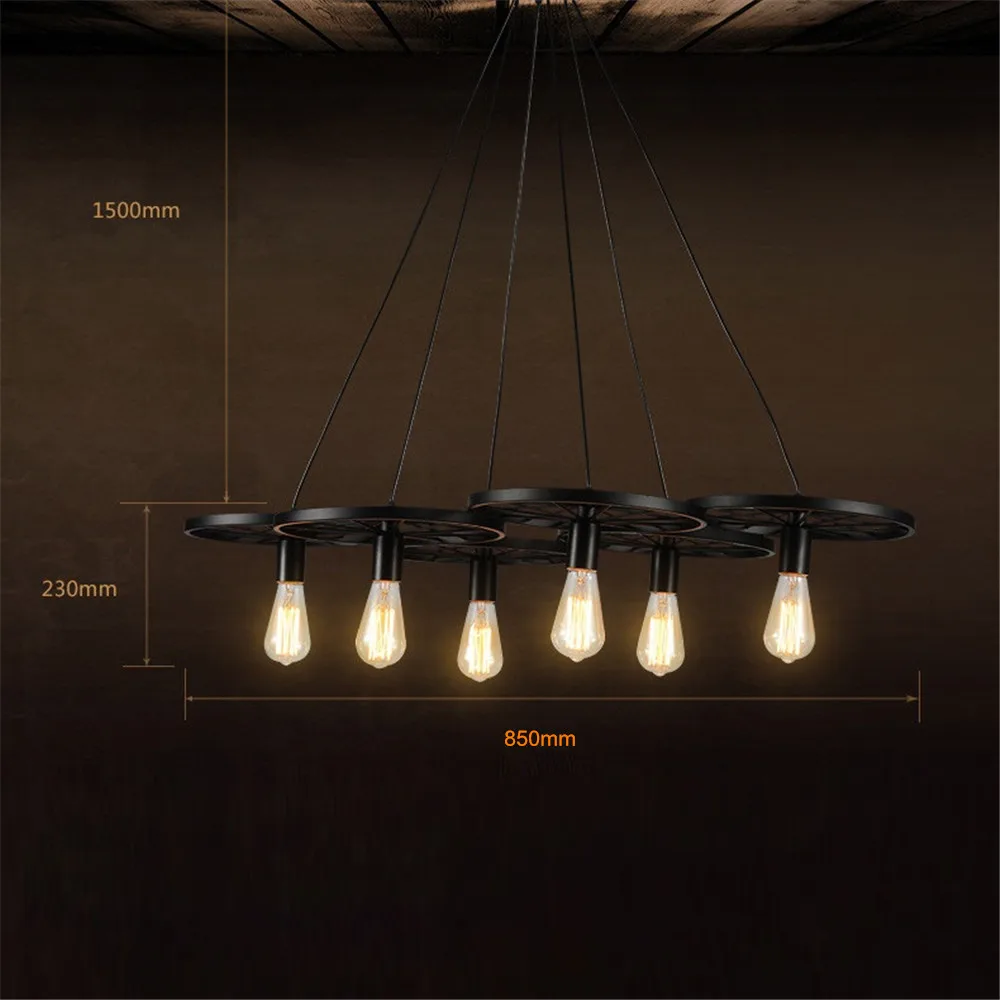 Промышленные большие подвесные светильники из кованого железа офисное