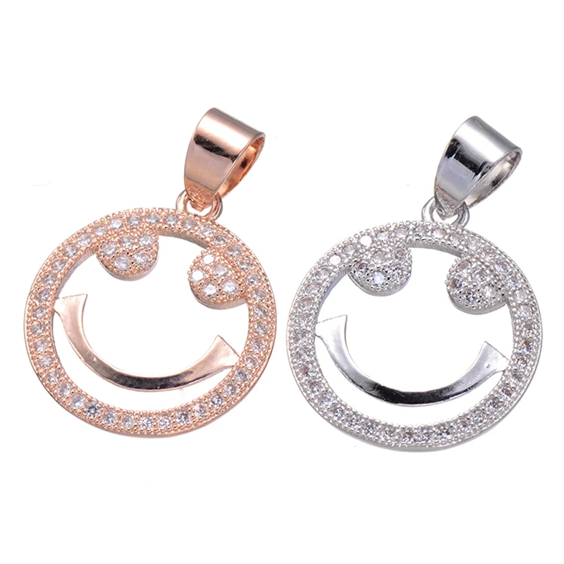 Подвеска Lucky and Fashion подвеска в виде смайликов из розового золота для женщин