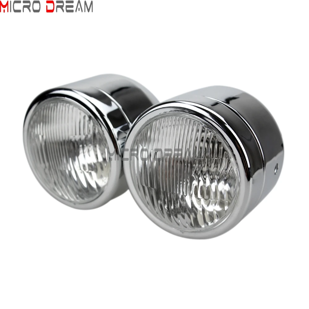 Двойная Спортивная мотоциклетная двойная Хромированная фара Dominator 4 ''с черным