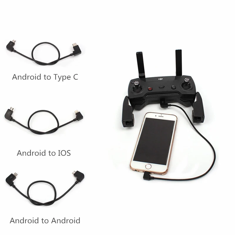 DJI Spark Cable Remote Control Tablet Phone Converting Line Mavic 2 / Pro Data Connector Android to Android/IO/Type-C | Электроника