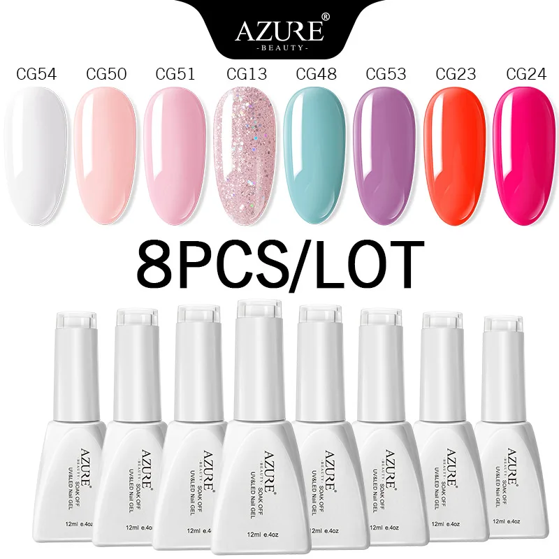 Гель-лак для ногтей Azure Beauty Полупостоянный УФ-лак отмачиваемый долговечный