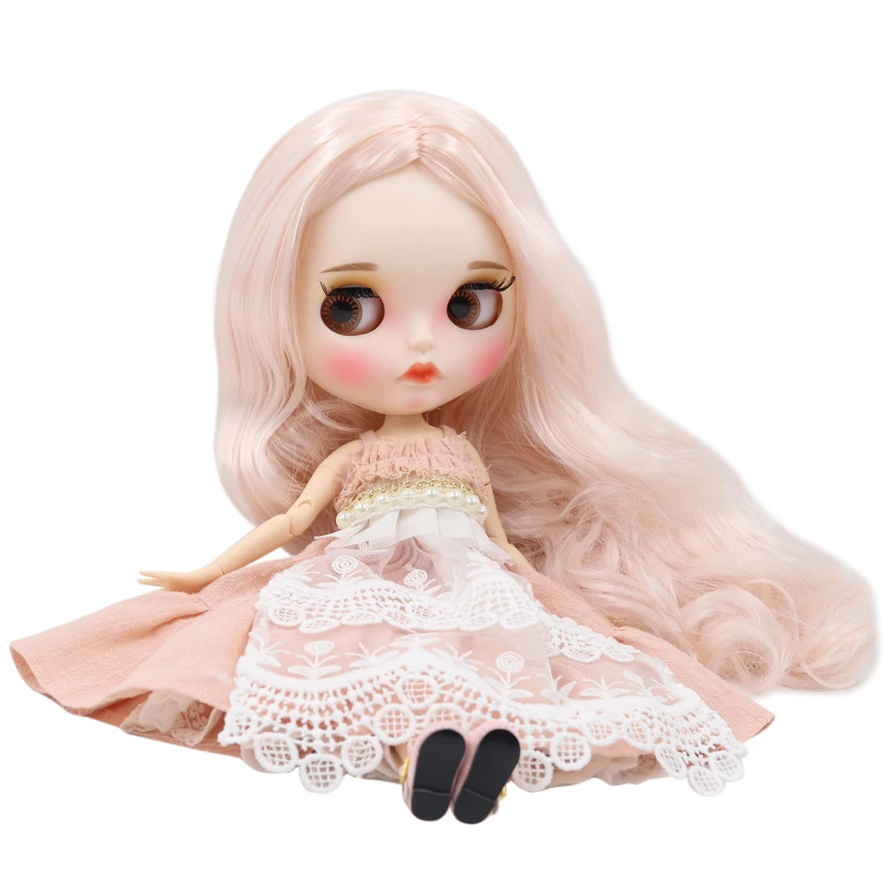 Ледяной DBS Blyth кукольные 1/6 bjd из белой кожи шарнирное тело сказочных розовых
