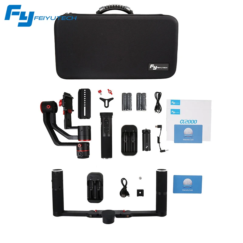 FeiyuTech feiyu FY a2000 3 осевой карданный стабилизатор для DSLR камер двойной ручной захват