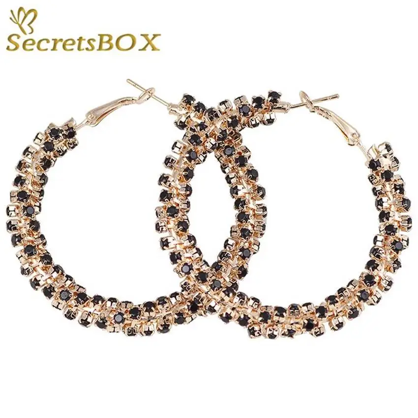 Crystal Hoop Earrings for Women 2015 Brincos Ouro Luxury Gold Plated Earring Pendiente Rhinestone Fashion Jewelry Bijuteria|earring stars|earrings