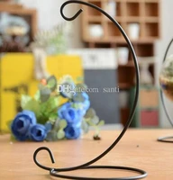 new arrive iron wedding candle holder moroccan candlestick glass ball hanging bracket stand