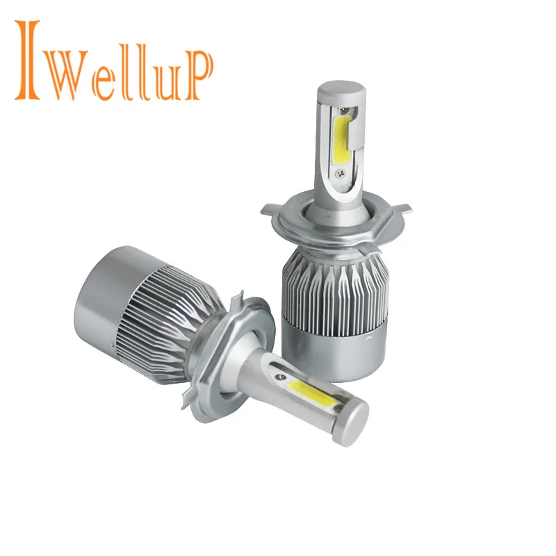 

72W 8000lm H11 H4 H7 LED cob Car Automotives Headlight kit H7 HB3 HB4 H1 9005 9006 bulb led lamp with Fan Play & Plug