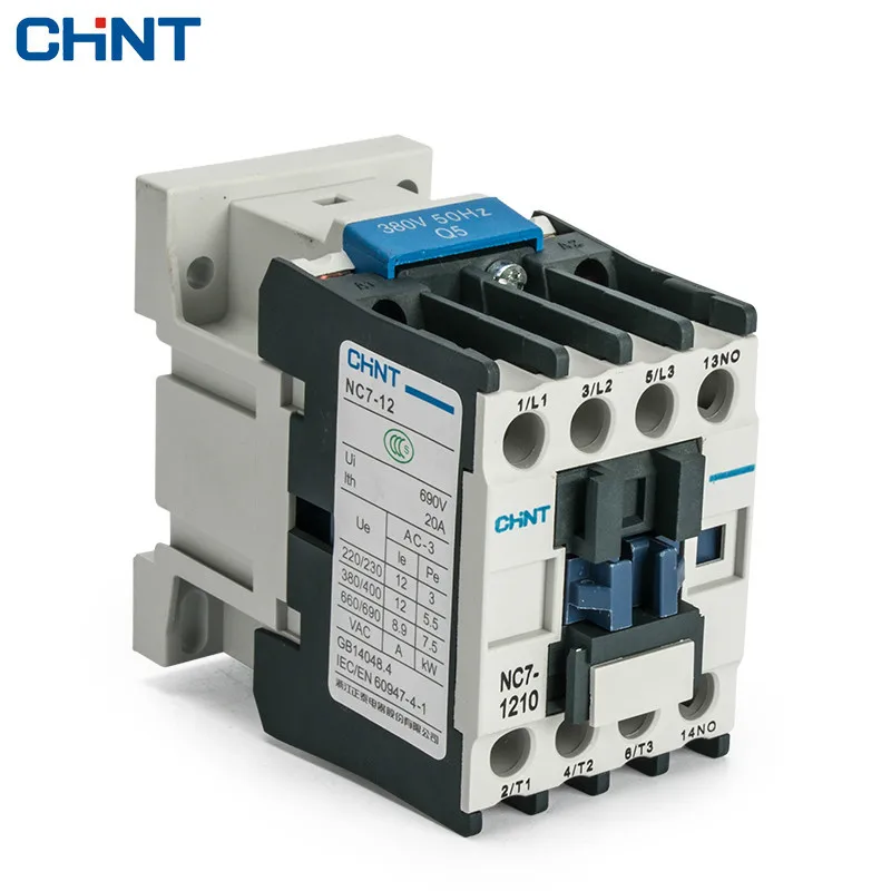 Чинт Связь контактор NC7 1210 220 В однофазный 12a 380 трехфазный 110 24 В|contactor 220v|chint contactor220v