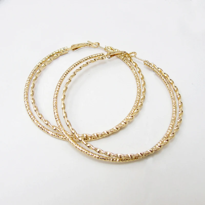 Fashion Popular Big Circle Hoop Earrings for Women Girls Geometric Rhinestone Crystal Round Earring Party Jewelry s | Украшения и