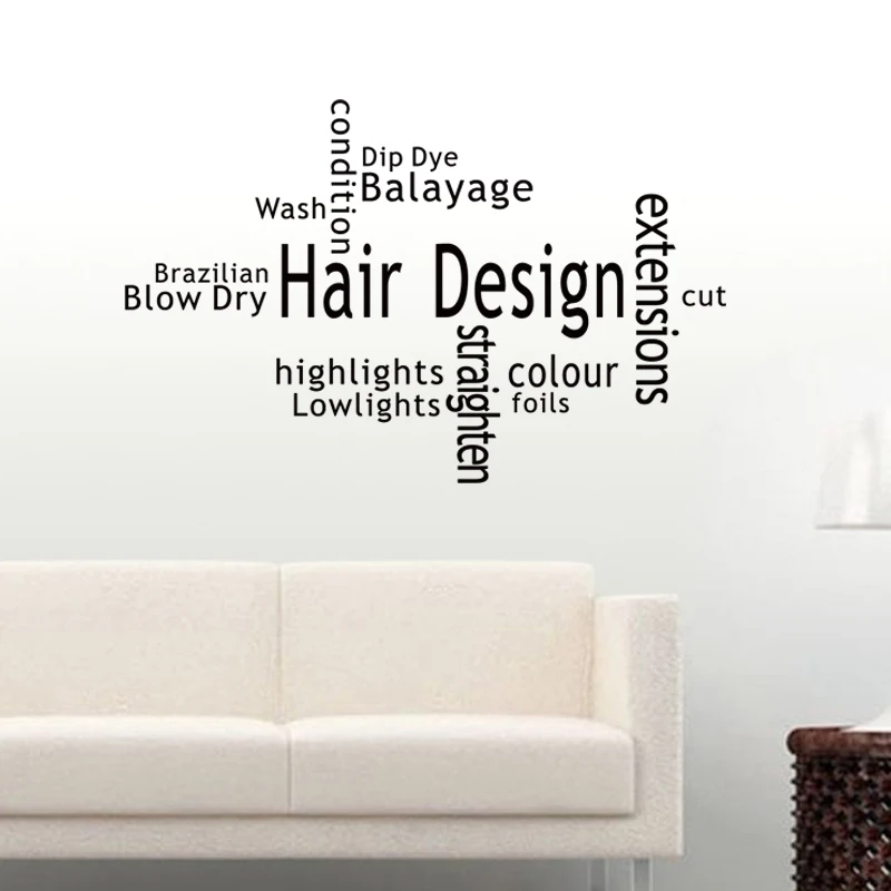 Стикер унисекс для парикмахерской салона красоты Переводные Плакаты виниловые