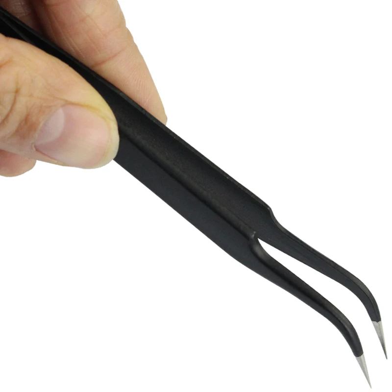 LAOA-Pinzas de acero inoxidable 3 en 1, herramientas de reparación de punta y forma curvada, pinzas de precisión para soldar