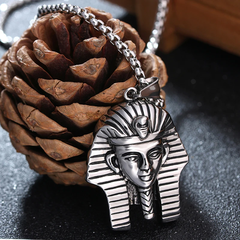 

Ancient Egypt Charm Necklace Pharaoh King Stainless Steel Necklaces & Pendants Vintage Jewelry For Men/Women