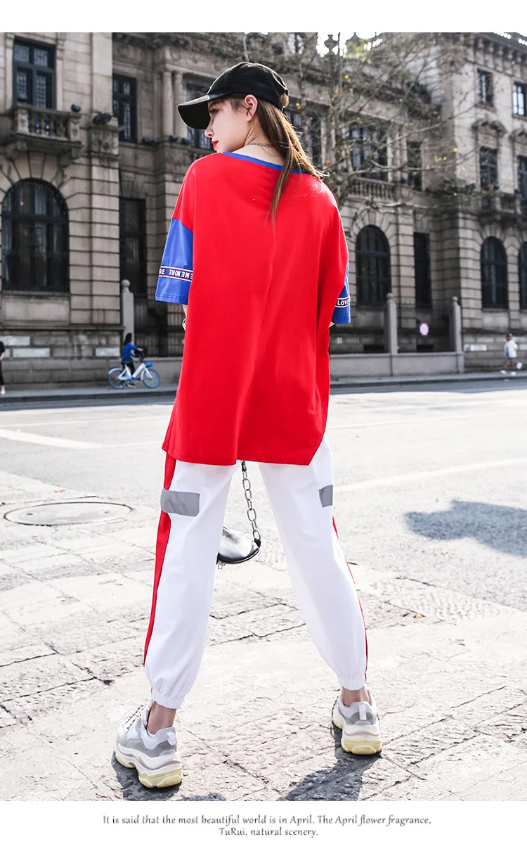 Студенческий спортивный костюм в стиле хип-хоп для девочек корейский стиль