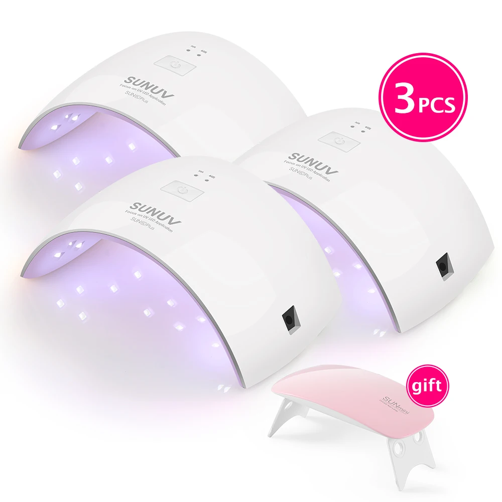 Купить 3 получить 1 подарок SUNUV SUN9c Plus УФ светодиодный Сушилка для ногтей 36 Вт лампа
