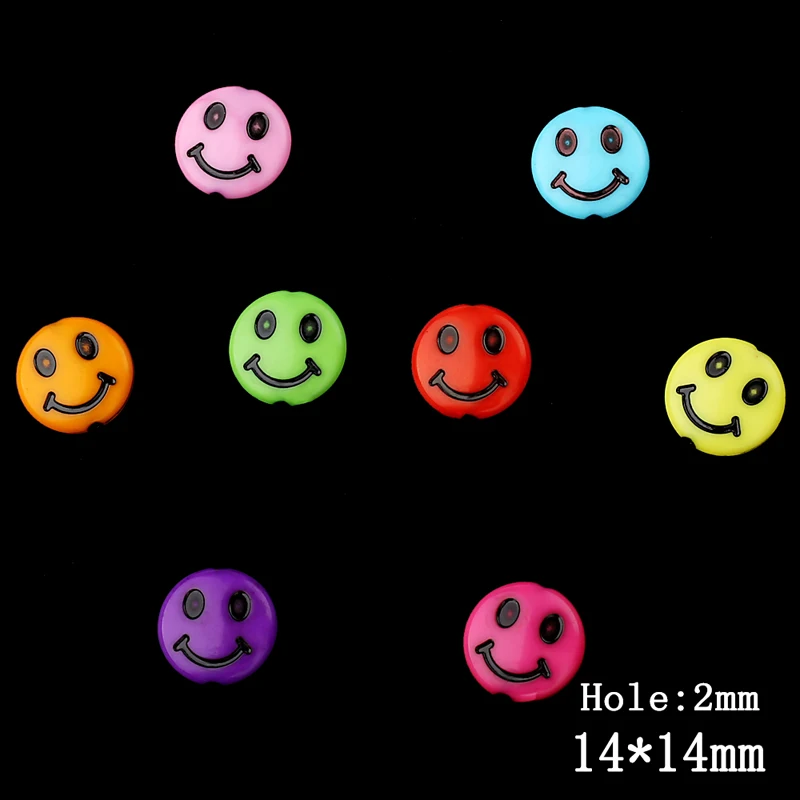 Хит продаж 50 шт. разноцветные акриловые бусины подходят для браслетов сделай сам