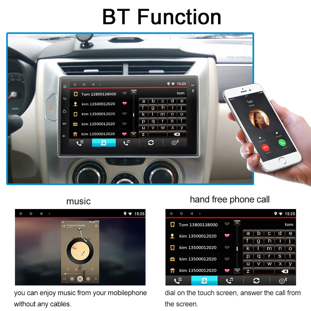 Умный Android 6 0 2 Din Универсальный 7 ''автомобильный стерео радио плеер GPS