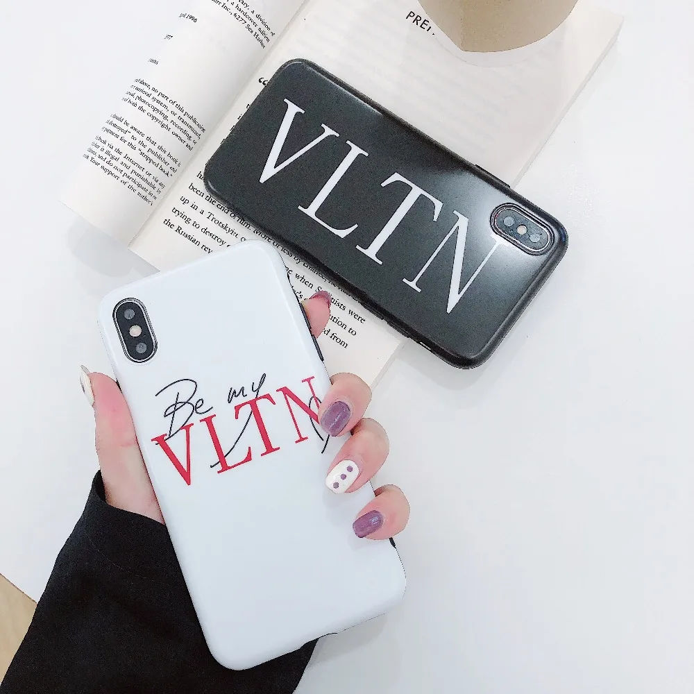 Italy street Fashion Luxury Valentino Matte Soft Silicone Phone Case for iphone 6 S plus 7 7plus 8 8plus X XS XR MAX Capa Coque |