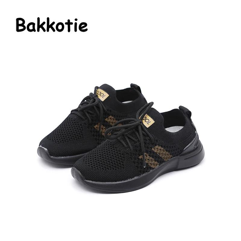 Bakkotie 2017 Spring Autumn Baby Boy Leisure Sneaker Toddler Girl Brand Casual Sport Shoe Black Kid Breathable Child Soft Sole | Детская