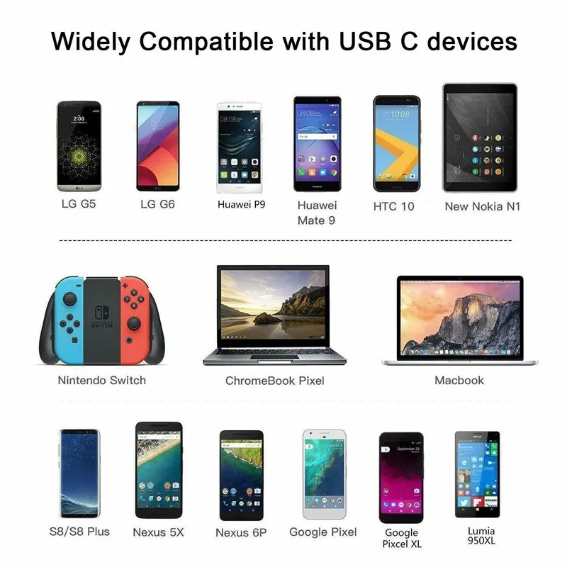 Быстрая зарядка для Samsung Galaxy S10 / S9 S8 Plus Type C USB зарядный кабель Nokia LG Motorola Usb Note