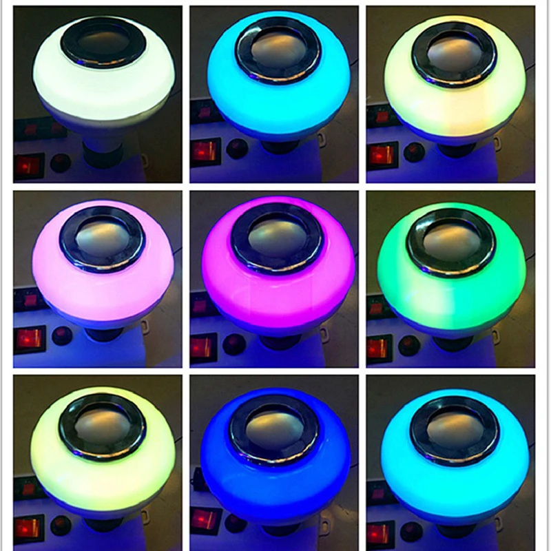 7 Вт умная RGB Bluetooth Колонка Светодиодная лампа для воспроизведения музыки с